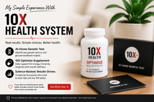 10X Health System Optimize supplement and at-home genetic test review showing real user experience and benefits