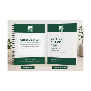 Debt Freedom Starter System eBook and workbook by Invest Well Guide